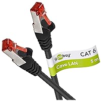 Goobay 92749 Cavo di rete Lan CAT 6 per Gigabit Ethernet S-FTP Cavo patch a doppia