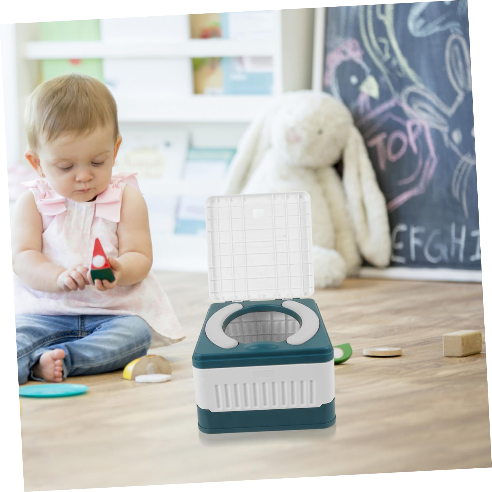 TOVINANNA Folding Toilet Car Toilet Emergency Toilet Travel Toilet Portable Potty Portable Commode Trash Bin Portable Camping Toilet Trailer Potty Foldable Potty Outdoor Travel Closestool Pp