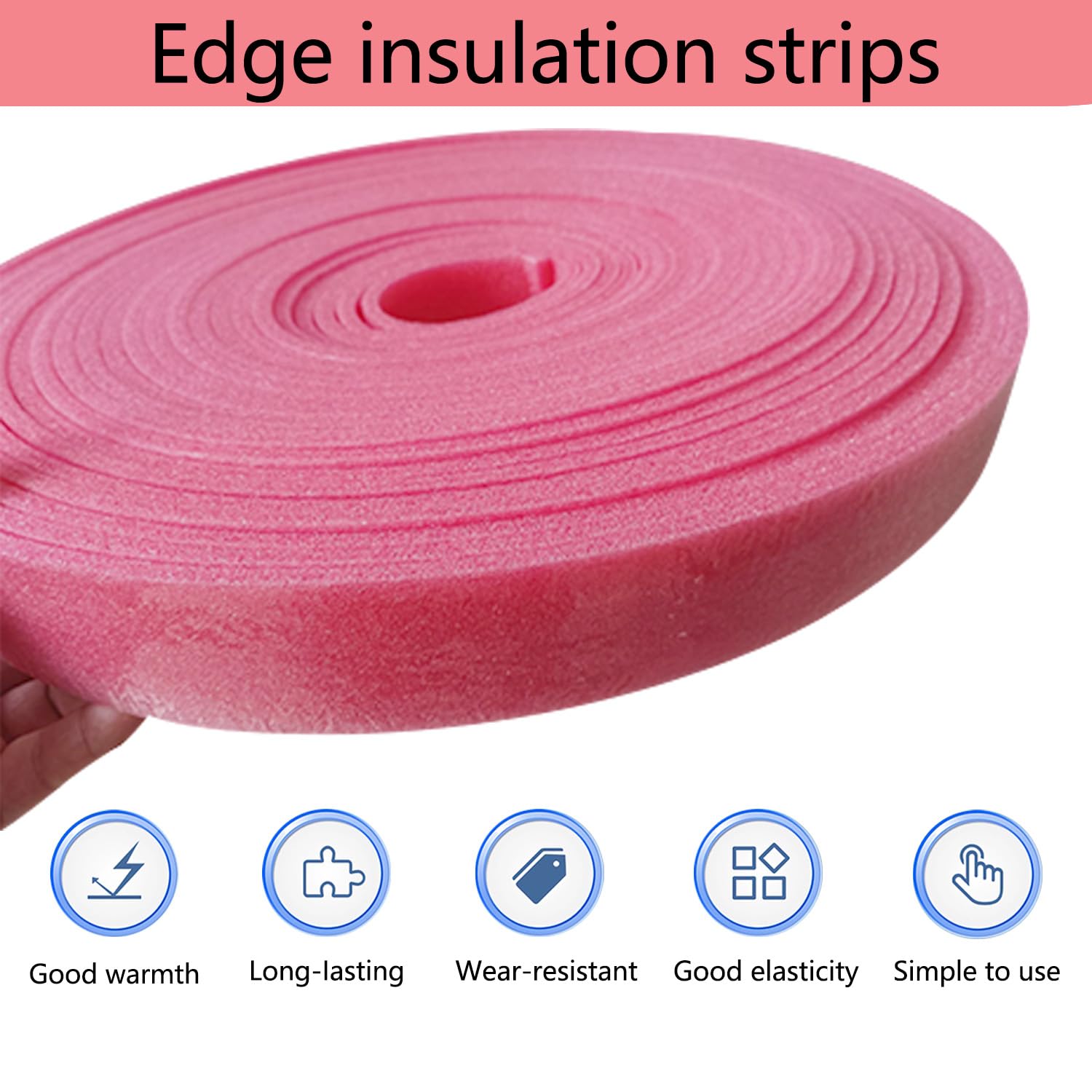 Banda Perimetral Suelo Radiante 100 mm x 5 mm x 20 m Junta para Suelo Autonivelante para Juntas de Expansión de Aislamiento de Bordes de para Calefacción por Suelo Radiante (10cm)