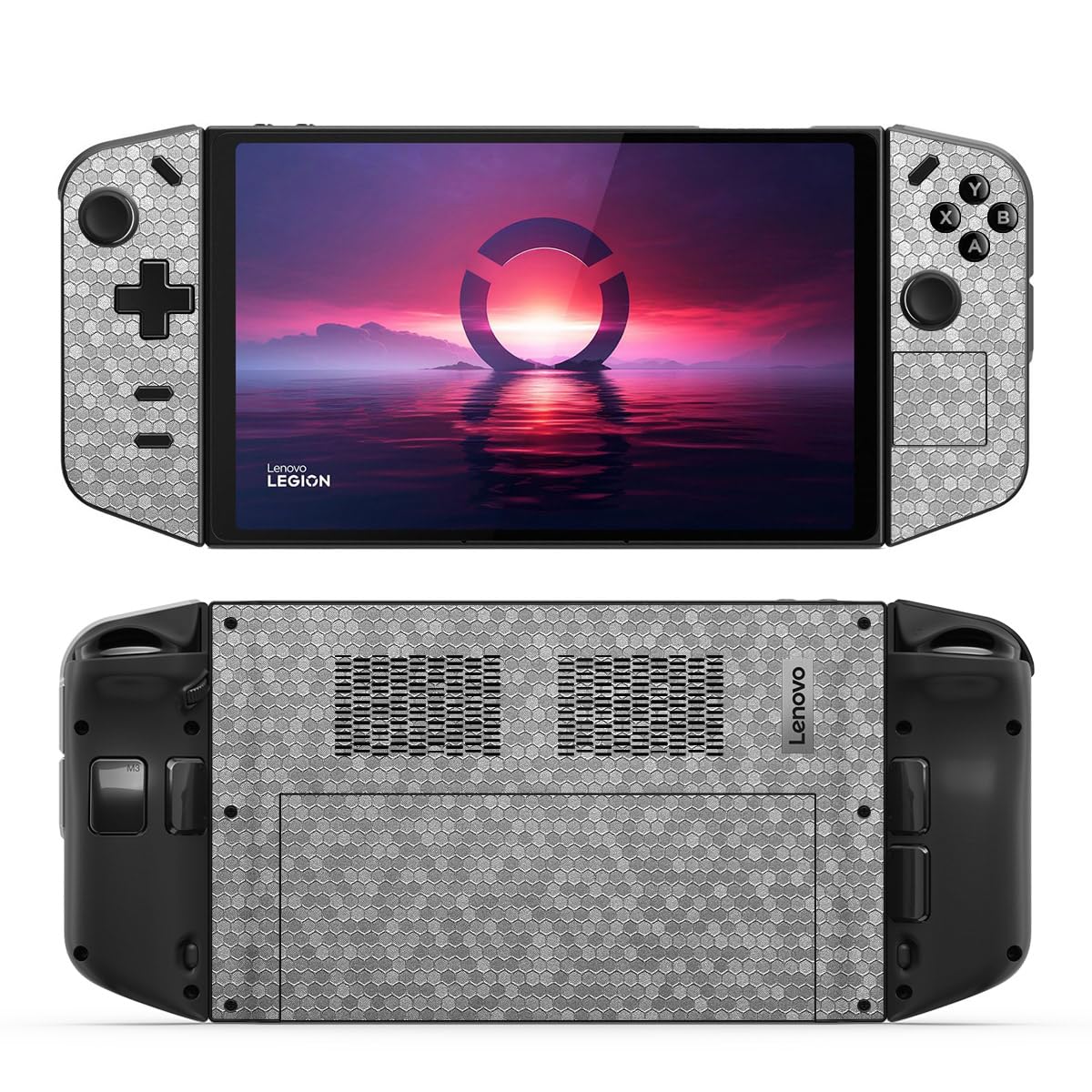 SopiGuard Sticker Skin for Lenovo Legion Go Edge-to-Edge Vinyl Wrap (Honeycomb Silver)