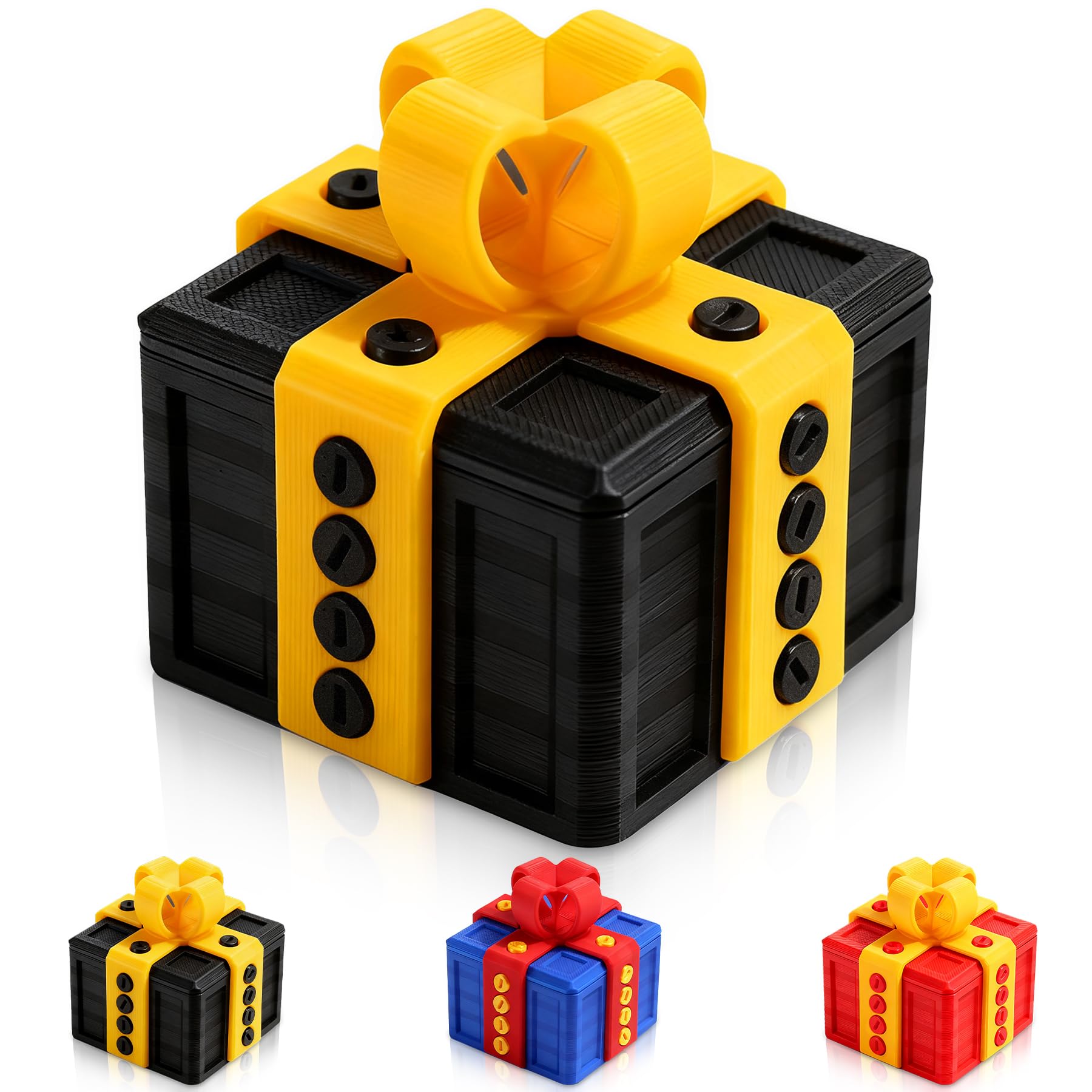 Prank Gift Box - 3.14in, 3D Printed Box with Screws, Surprise Funny Money Puzzle Box, Novelty Gift Boxes for Presents for Birthday, Valentines Day