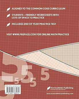 5th grade Math Workbook: CommonCore Math Workbook
