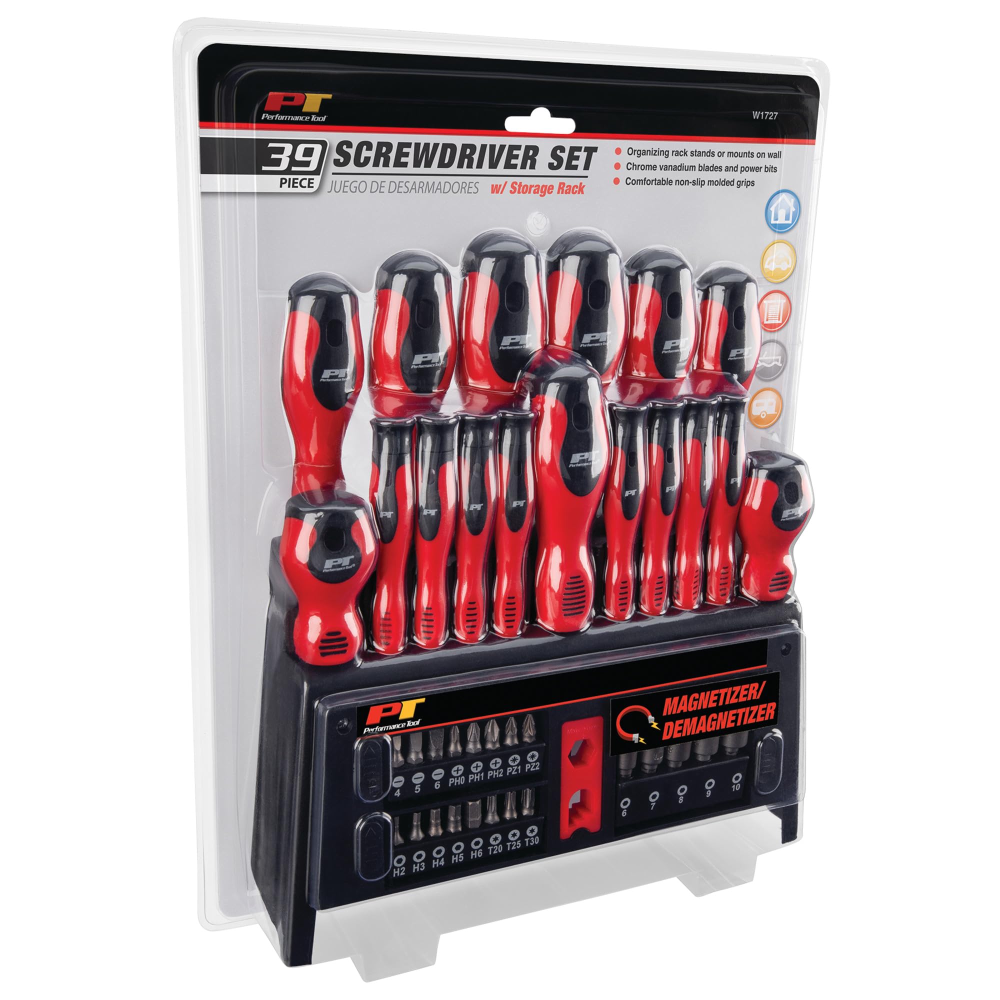 Amazon.com: Performance Tool W1727 39-Piece Screwdriver Set with