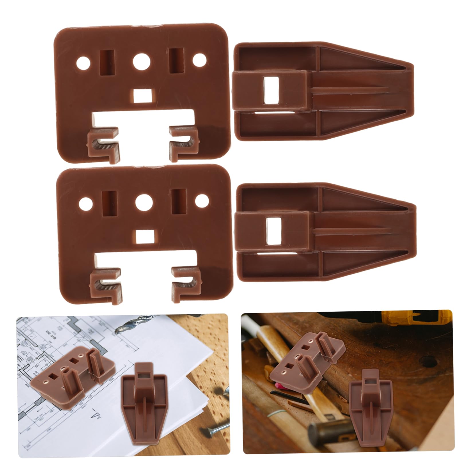 IWOWHERO 2Sets Plastic Drawer Guides and Stoppers for Dressers Non Drawer Stops Easy Installation Drawer Slide Kits for Cabinets and Furniture Durable Drawer Accessories