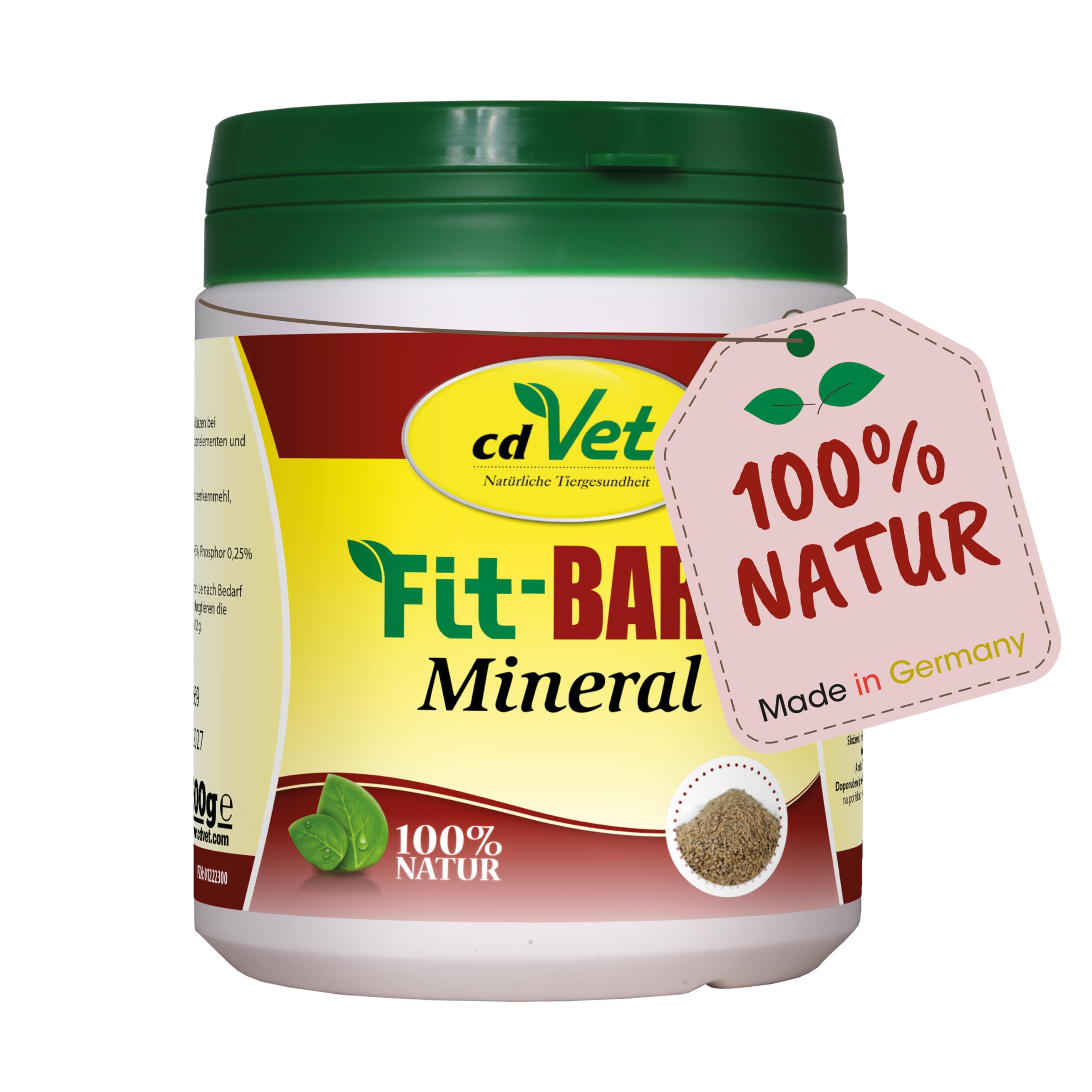 Fit-BARF Mineral 600g - Mineralstoffergänzung für Hunde & Katzen mit natürlichem Calcium