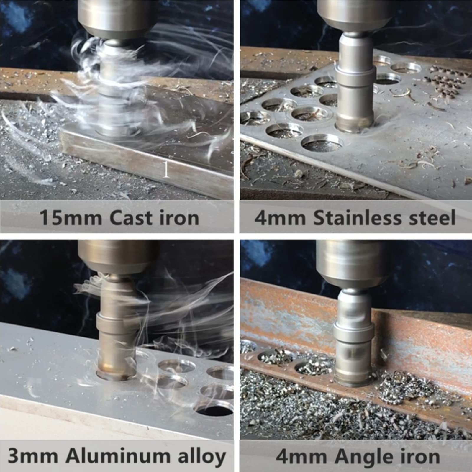 TCT Hole Saw Set, 6 szt. karbide Hole Saw Kit (16 – 60 mm) z tytanowym otworem do stali nierdzewnej, metalu, żelaza, drewna z futerałem do przechowywania