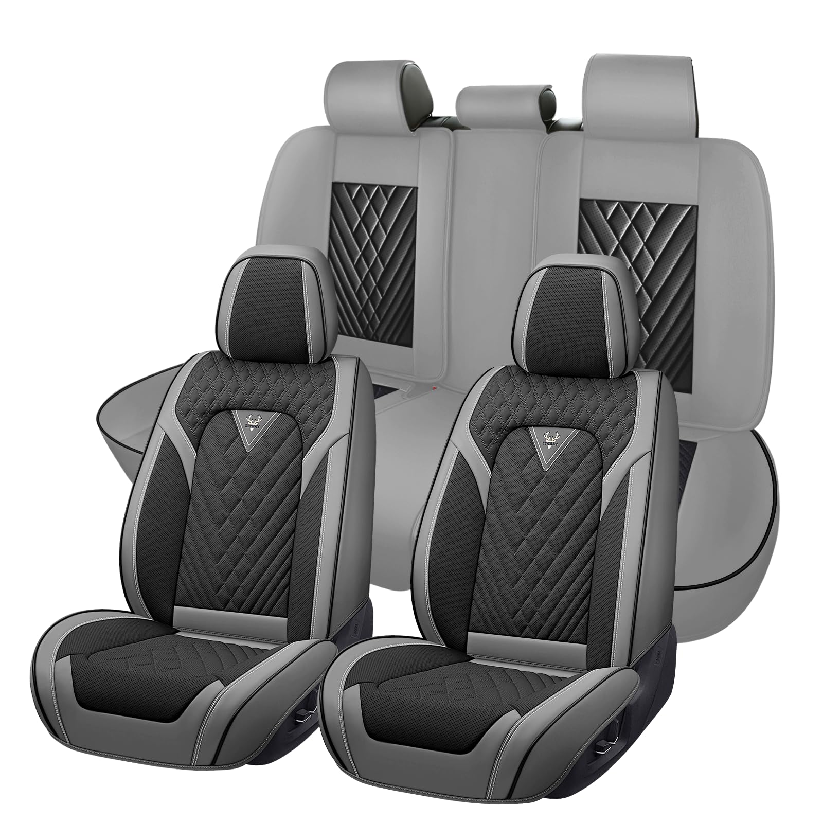 Mascys Car Seat Covers for Honda Accord 2000-2026, Waterproof Nappa Leather Full Set Seat Cover, Anti-Slip and Comfortable Automotive Seat Protector&