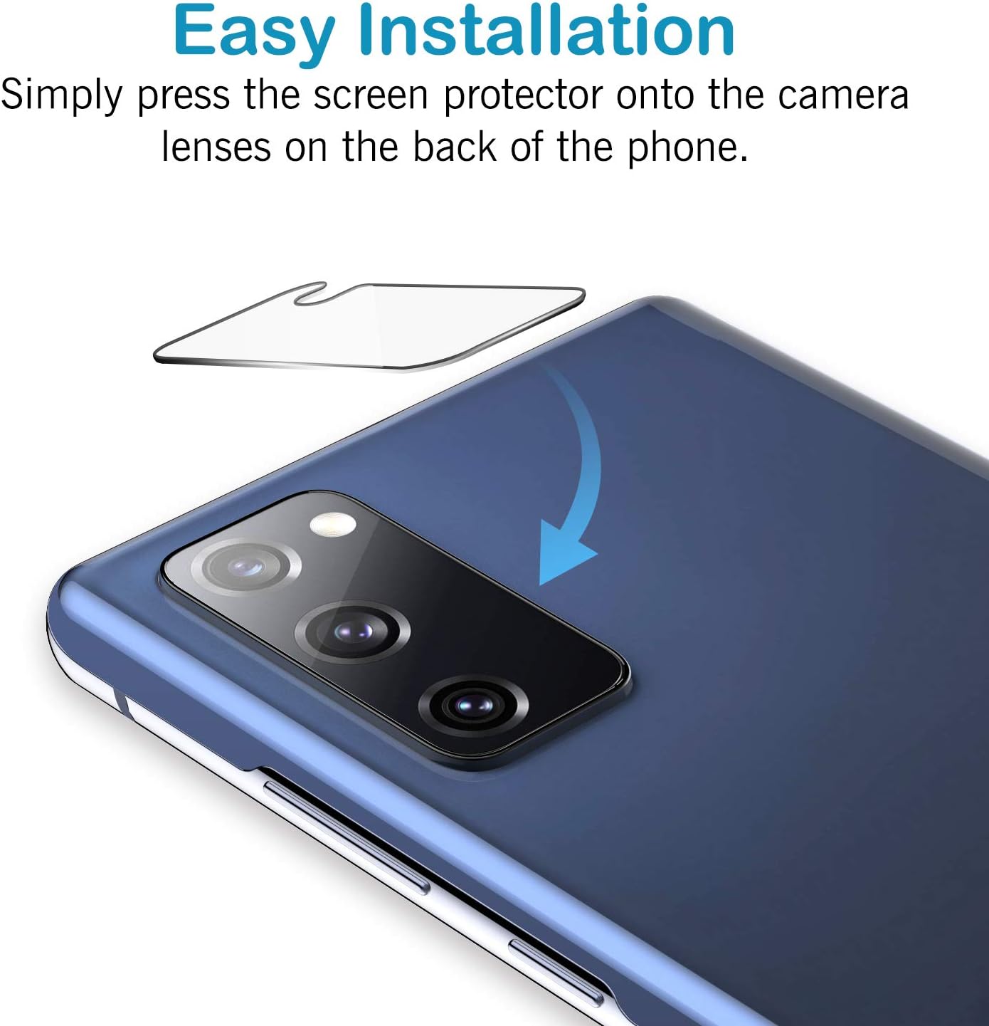 LK 3 Pack Camera Lens Screen Protector Compatible with Samsung Galaxy S20 FE 5G 6.5-inch Tempered Glass