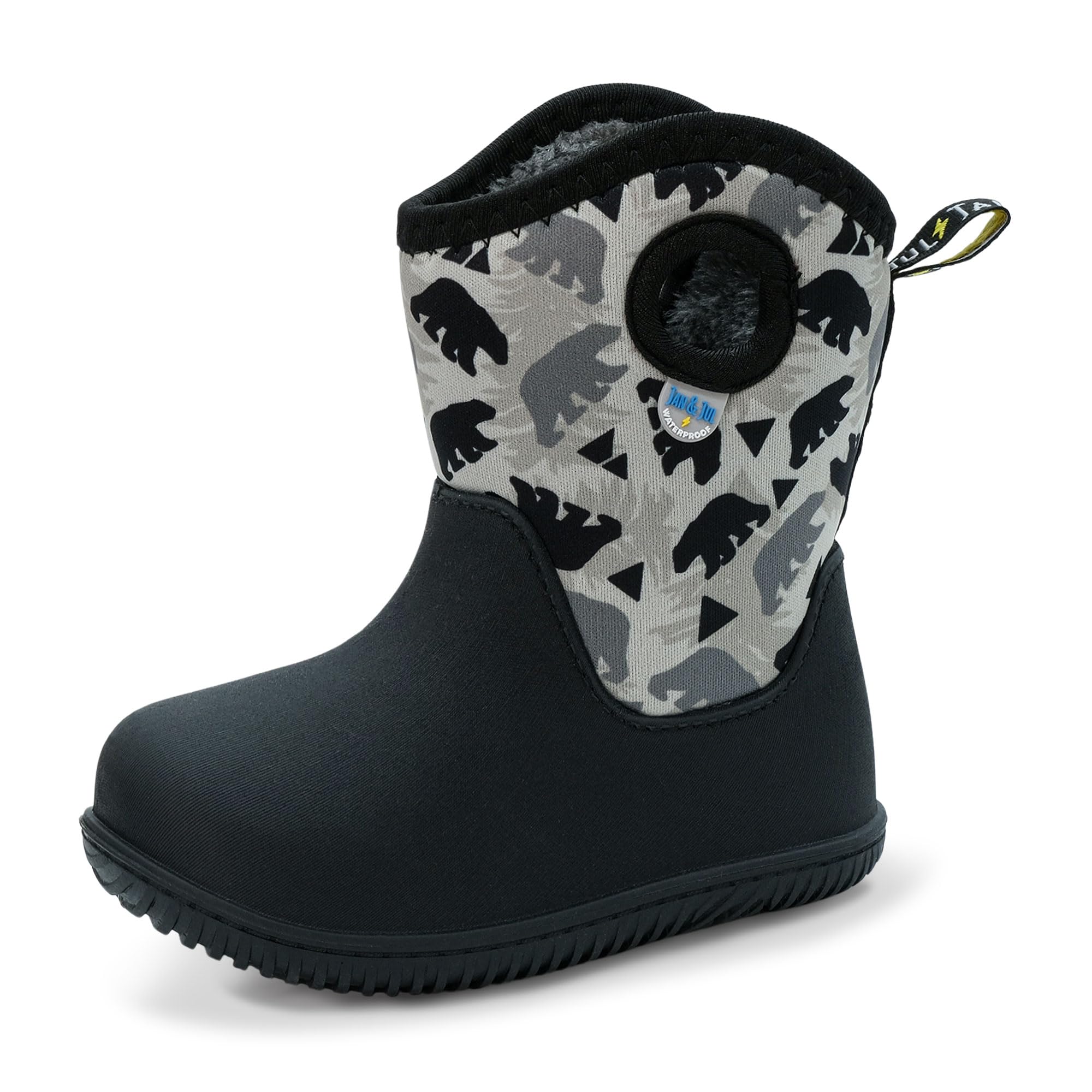 JAN & JUL Waterbestendige, Toasty-Dry Booties met Sherpa Voering voor Peuters, Marinebos, 9 Toddler