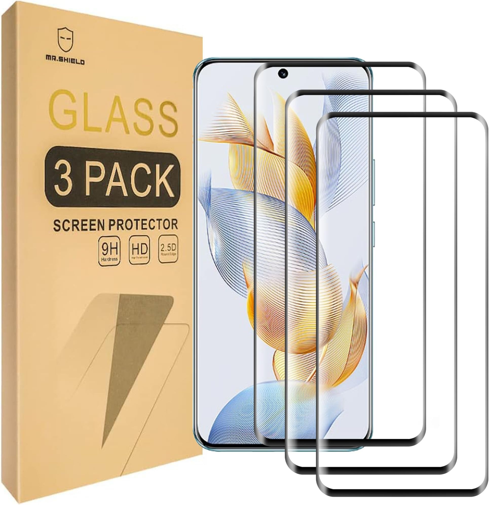 (3 Pack) Compatible for Honor 90 Screen Protector Tempered Glass [9H Hardness][High definition Anti Scratch ] HZ-G291