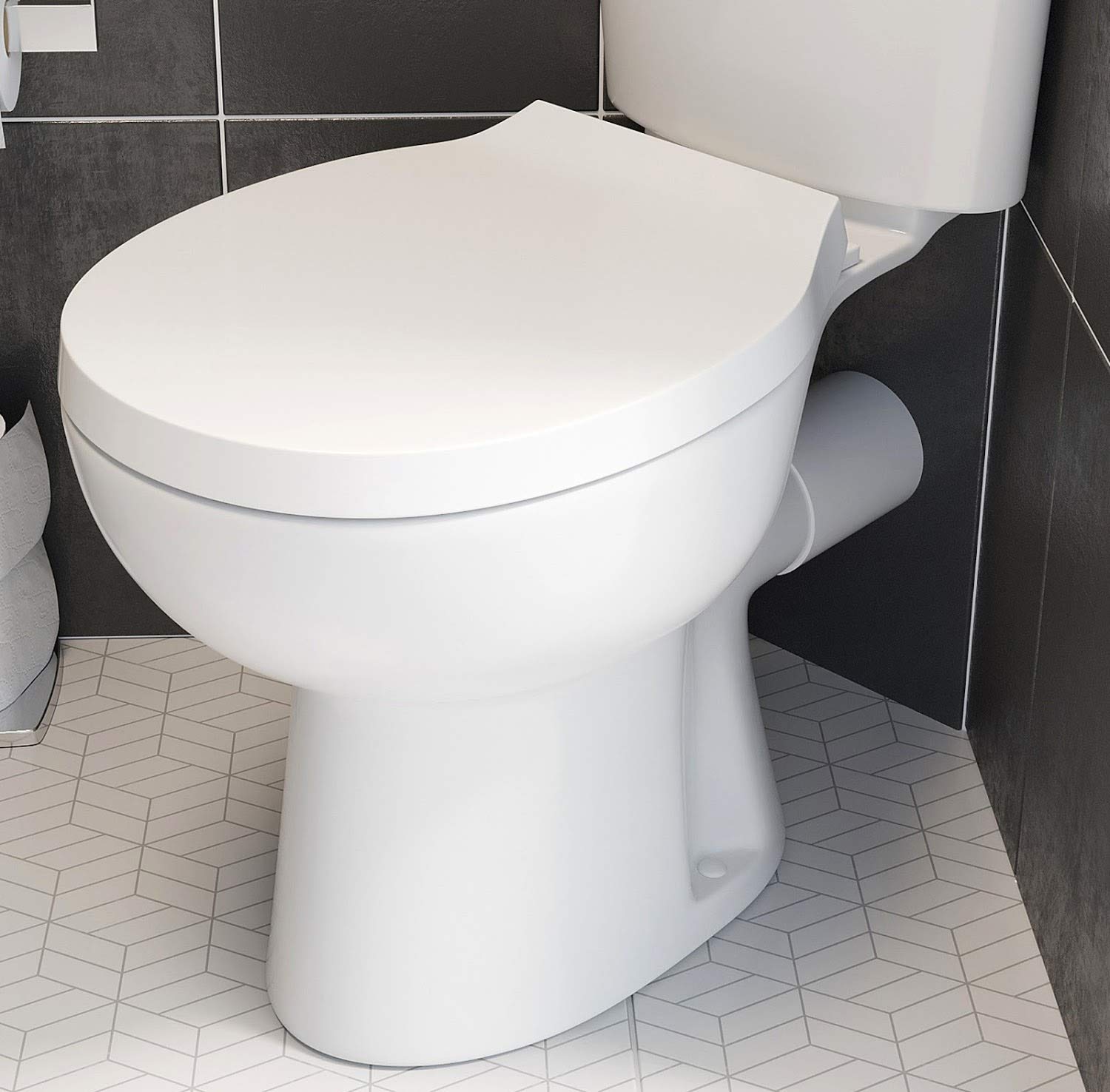 Soft Close Toilet WC Seat Bottom Quick Release Fix White Polypropylene Bathroom
