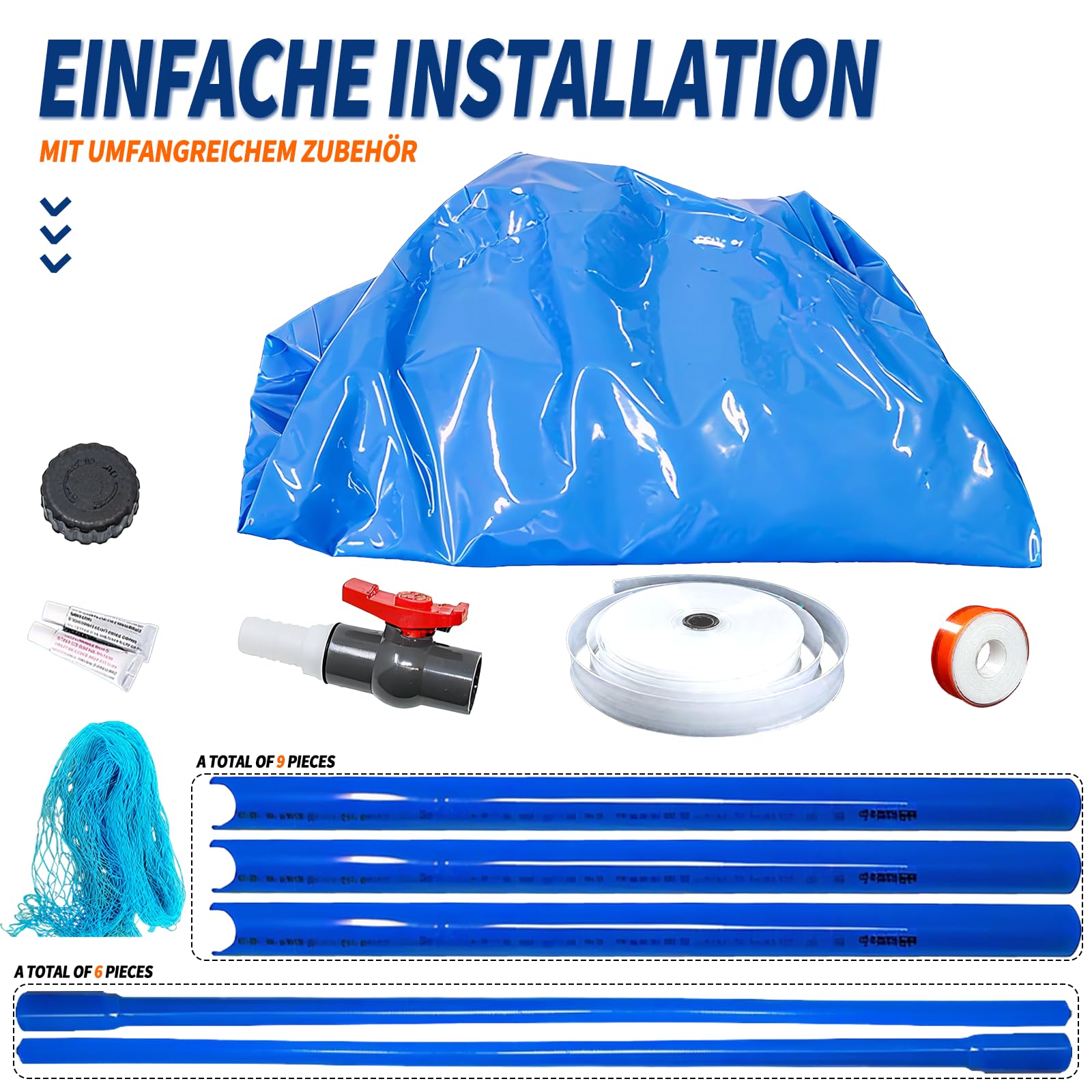 Koi Bowl Faltbecken, Segeltuch-Fischteich-Pool, Tragbar, Faltbar PVC-Planenbecken teichbecken 3700L für innen und außen, für Die Wasserspeicherung, Fischzucht,Garnelenzucht,Hydroponische