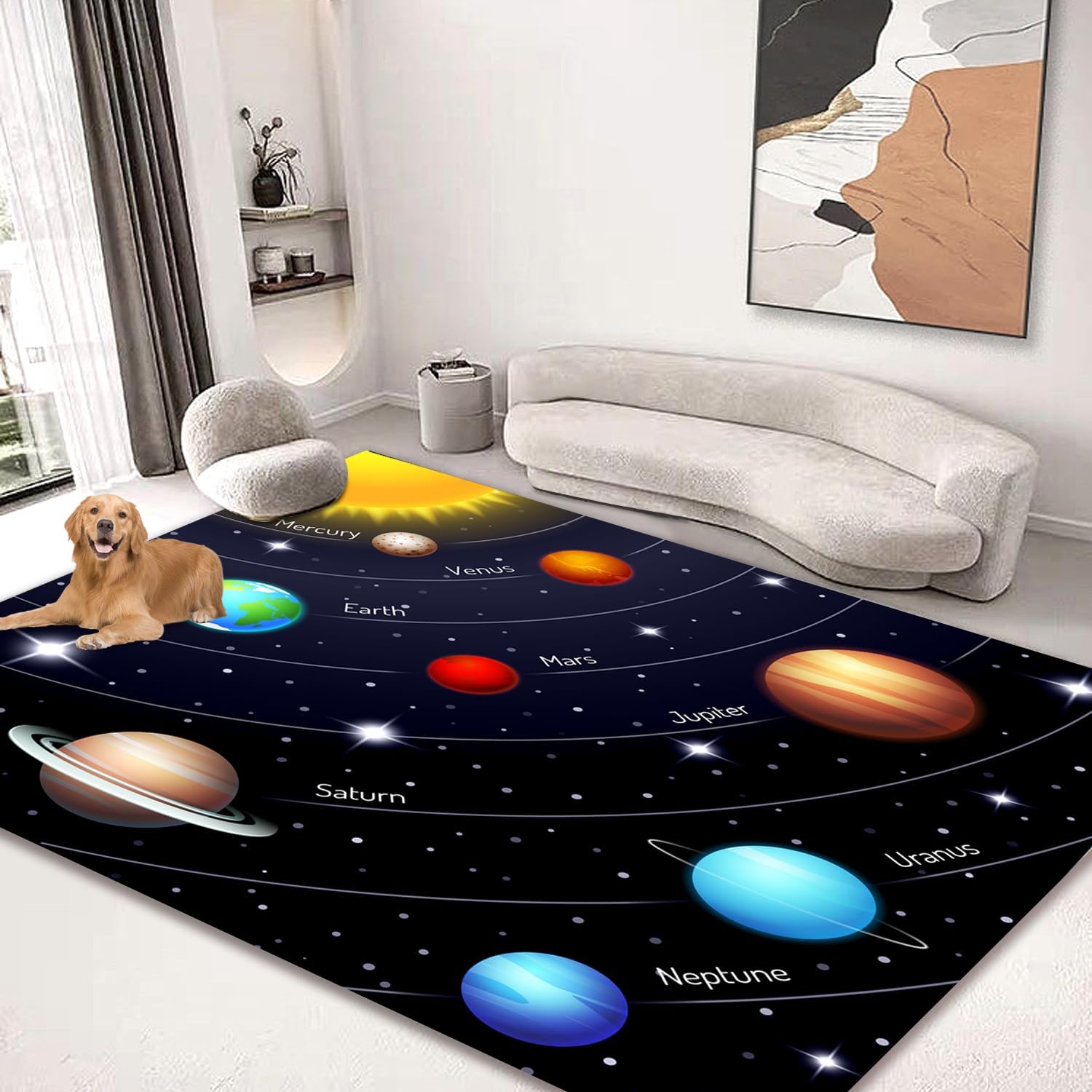 Large Area Rug 5'x6' Carpet for Bedroom Living Room Kids Room Home Decor Entryway Indoor Rugs Mat Rainbow