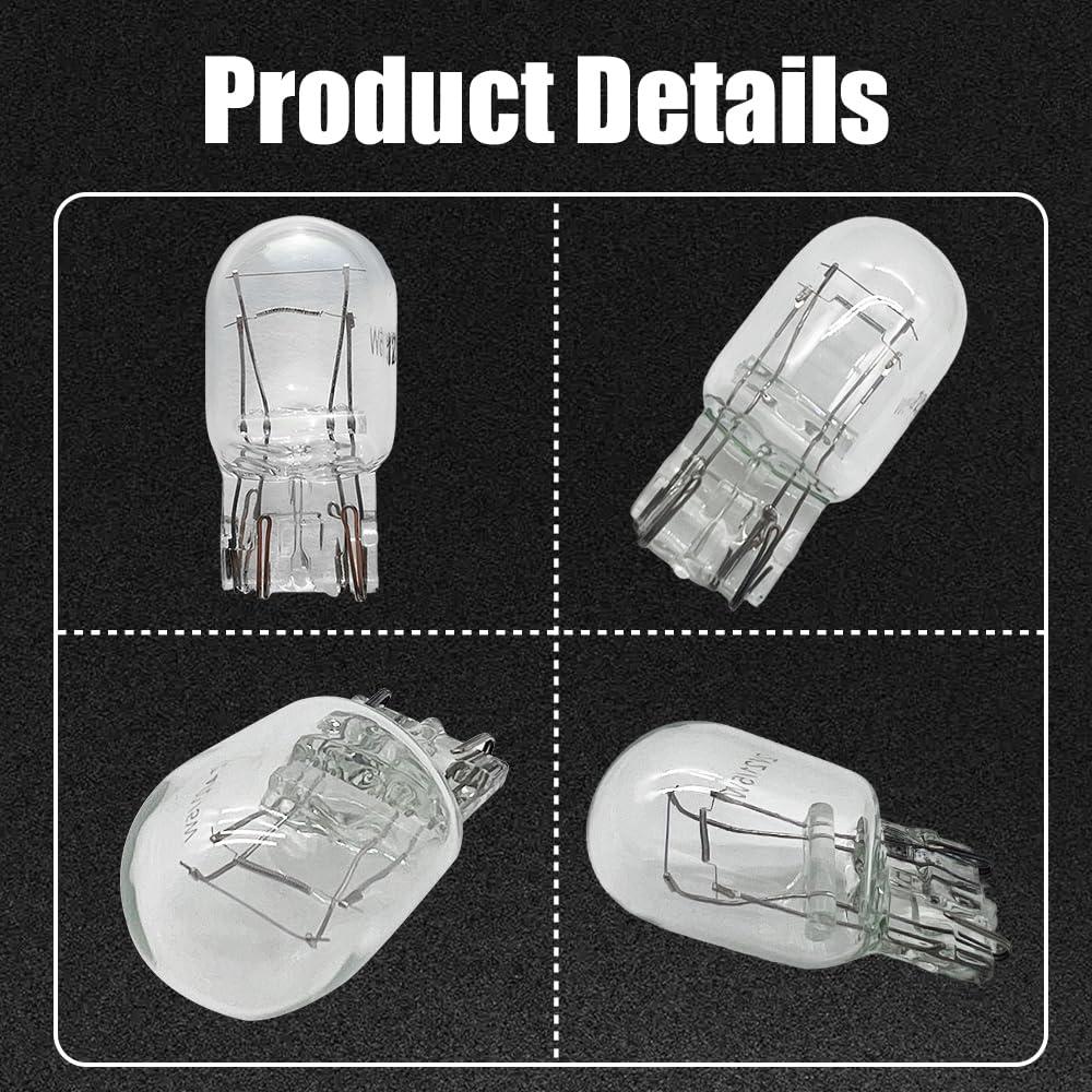 Bylikeho 10 PCS 7443 T20 Bulbs - 12V 21/5W Dual Filament Brake/Turn Signal Light Bulbs, Ultra Bright, For Cars, Trucks, SUVs