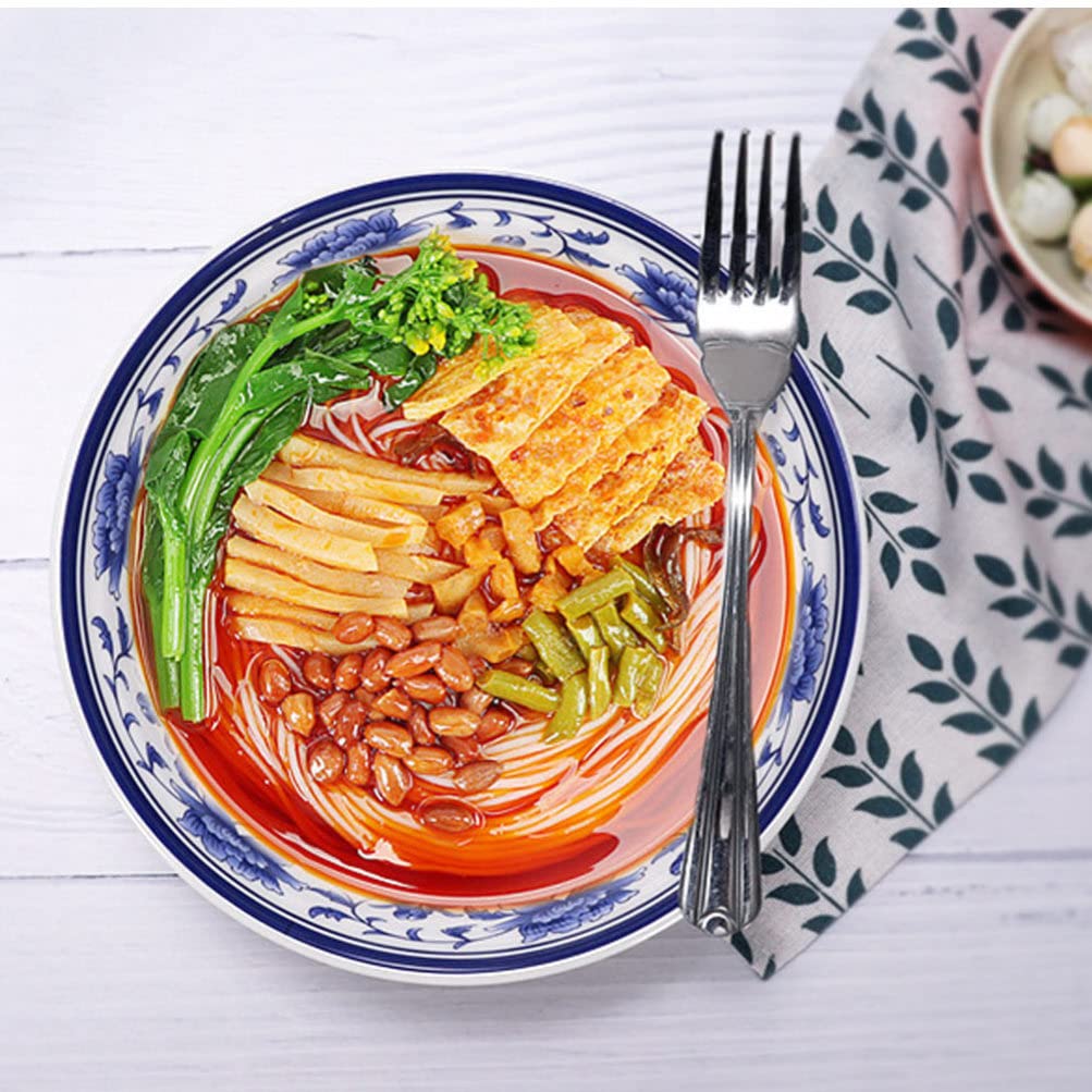 Cuenco de Ramen Cuenco de Sopa de Fideos de Porcelana Azul y Blanca para Fideos asiáticos Udon Soba Pho