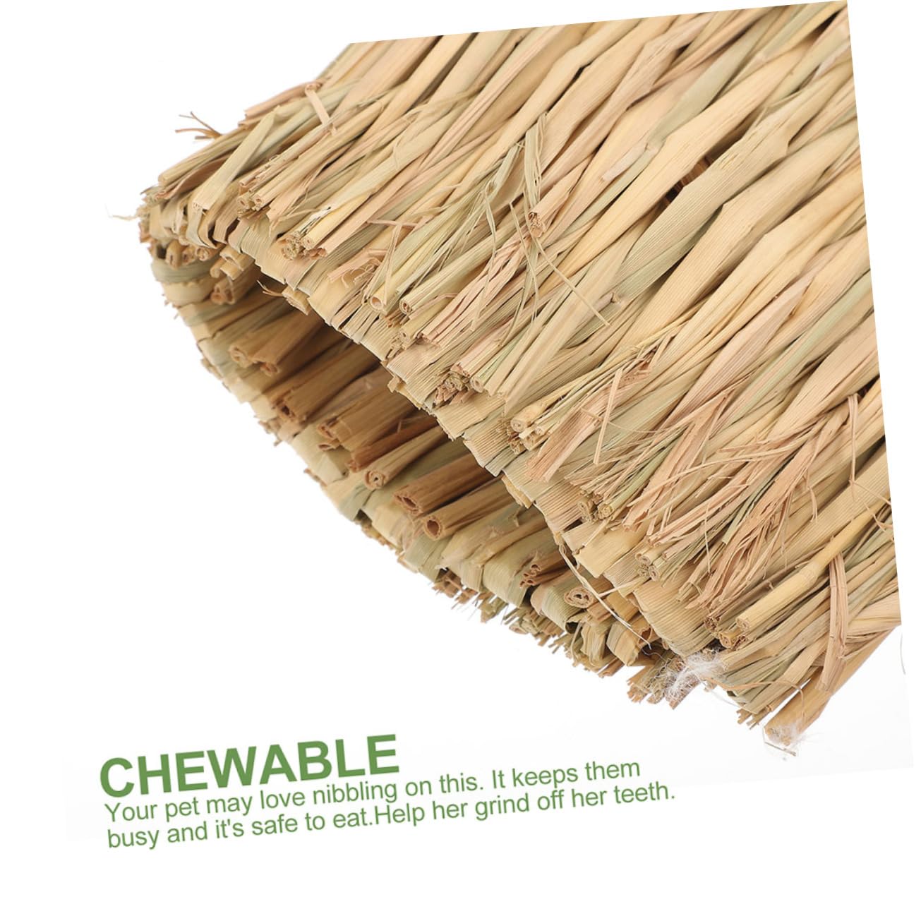 DOITOOL 5pièces Tapis Herbe pour Lapin Et Petits Animaux Tapis De Lit Tissé Herbe Naturelle pour Cochon Et Chinchillas
