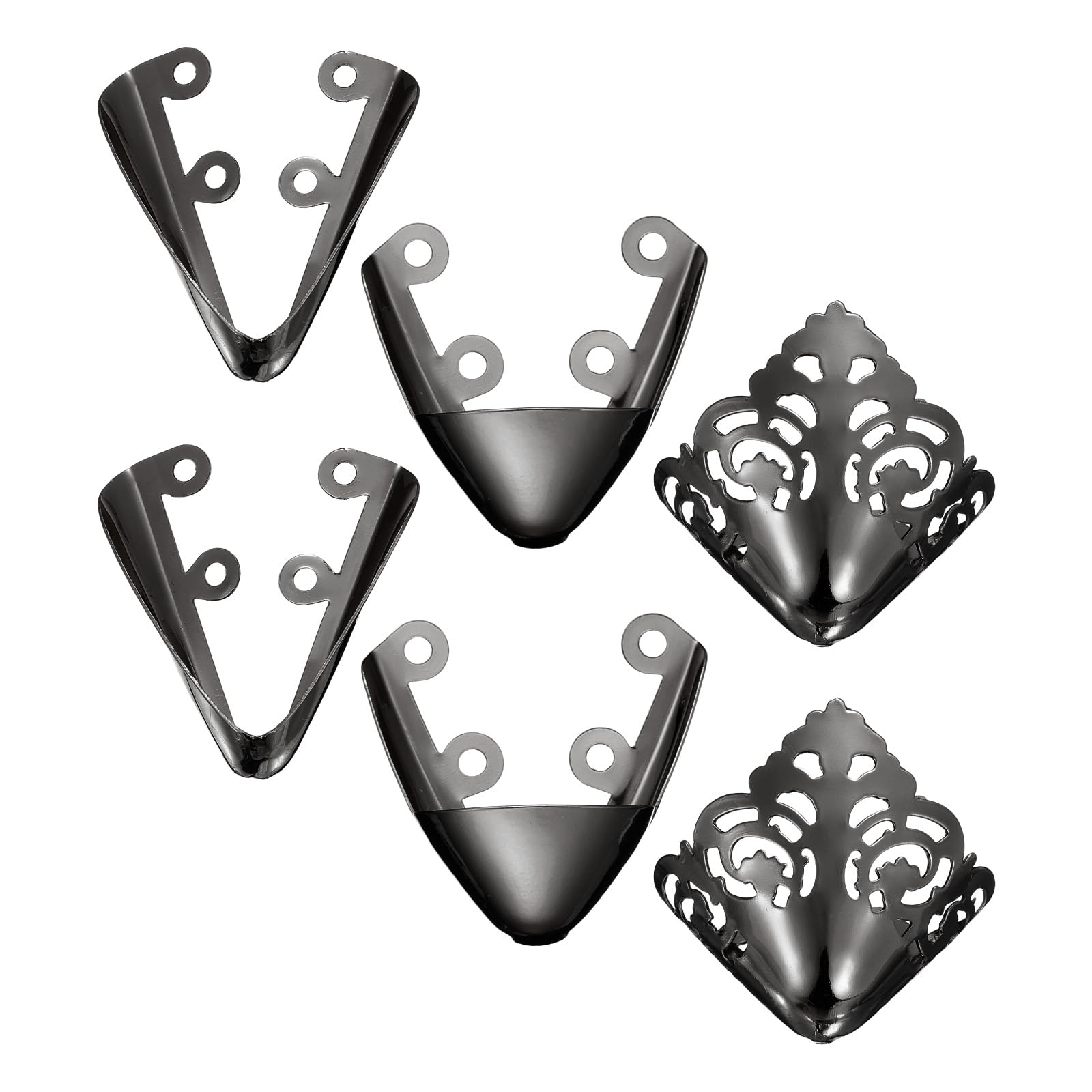 HARFINGTON 3Pairs High Heel Toe Protection Metal Shoes Pointed Cap Cover Elegant Replacement for Women High Heel Boot Repair Decoration Protection,