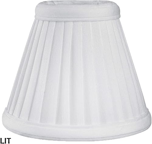 Miniatura 3 de Royal Designs, Inc. CS-111WH-6 - Lámpara de araña plisada imperio, color blanco, 2.5 x 5 x 4.25, paquete de 6