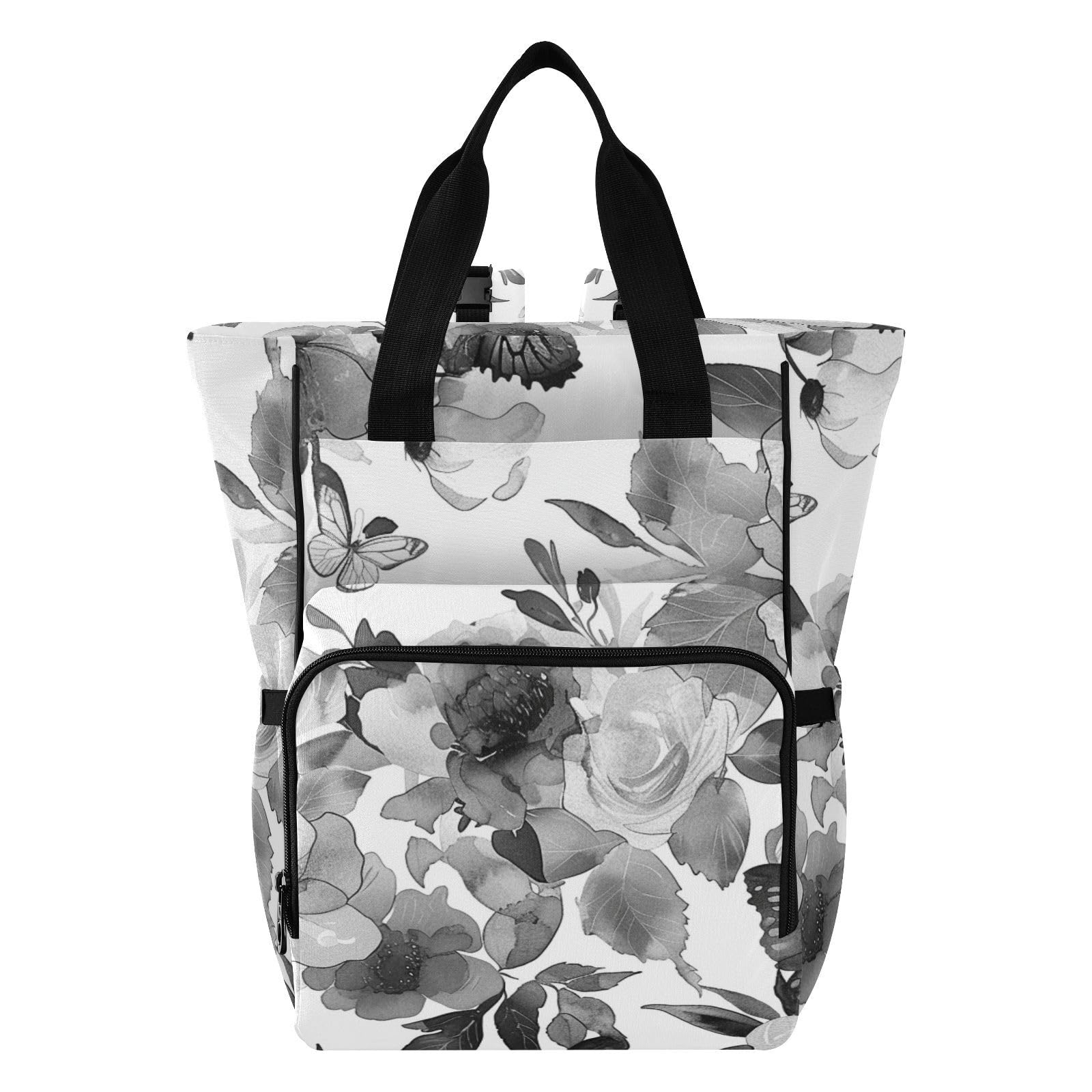 Bolsas de pañales para bebés, niñas y niños, mariposas blancas y negras