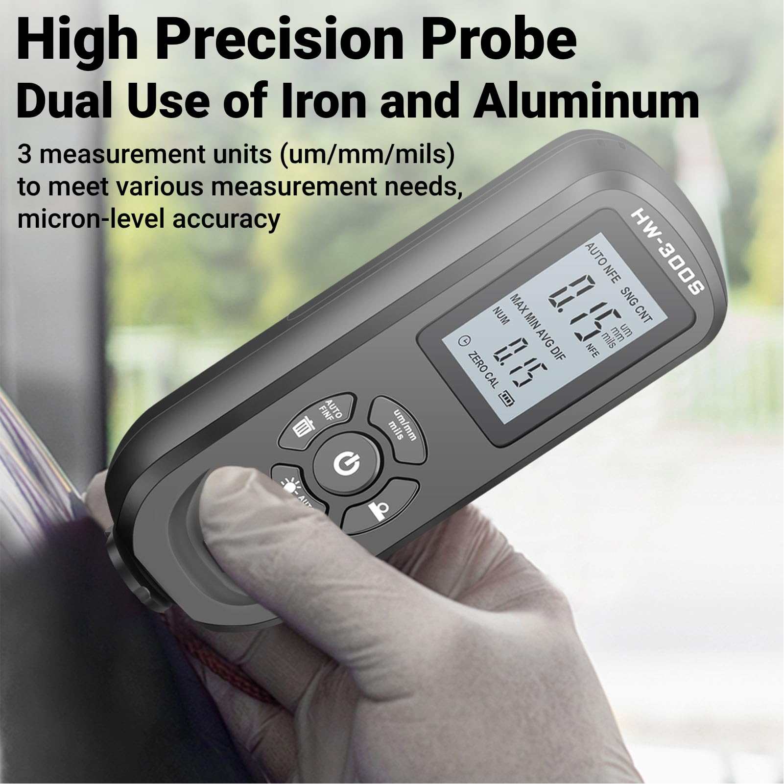 Misuratore Spessore Vernice Auto - Precisione 20 Micron, Senza Batteria, Con Scala Colorata - Foto 8