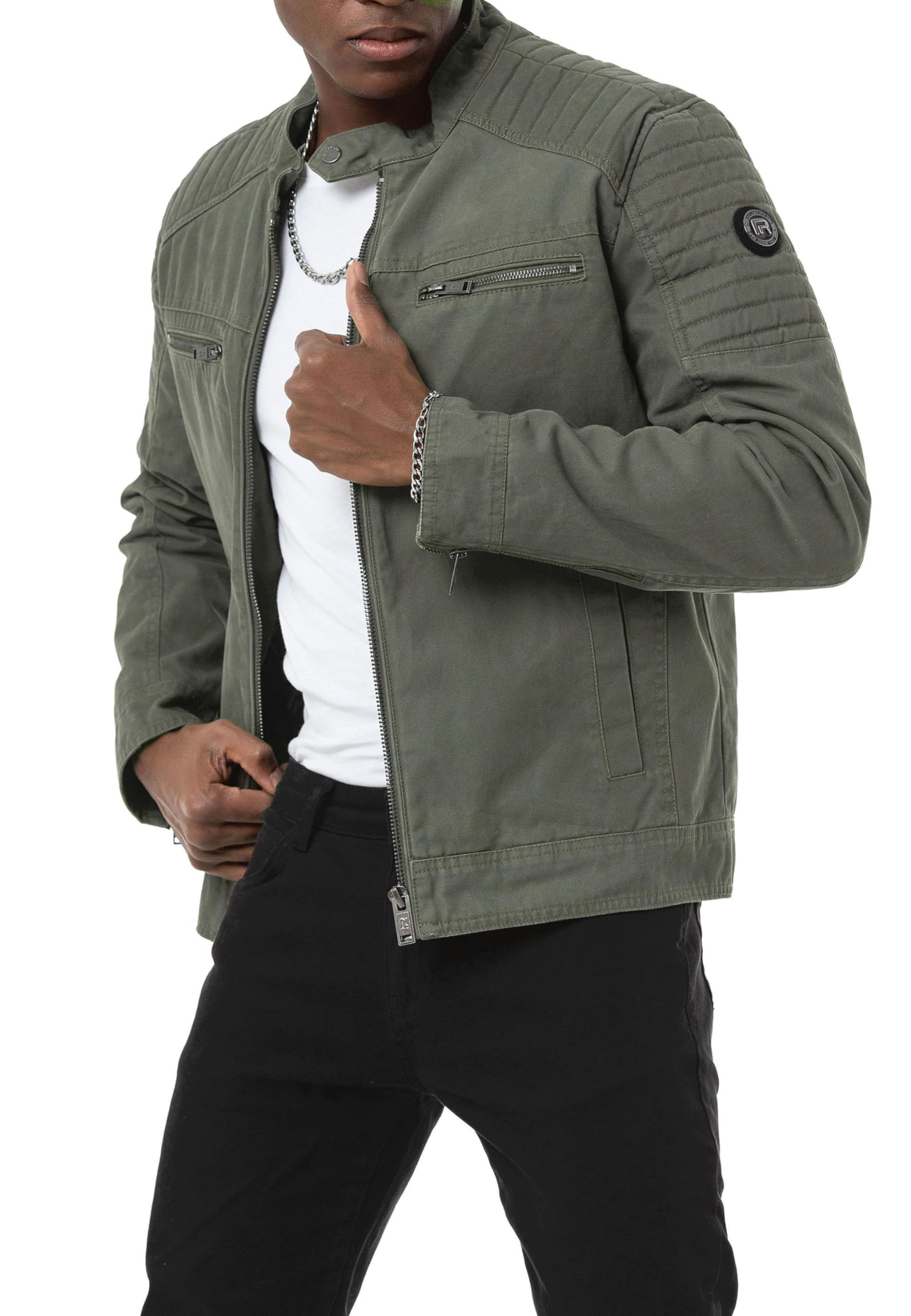 Redbridge Premium Jacke im Bikerstil Casual mit Frontreißverschluss