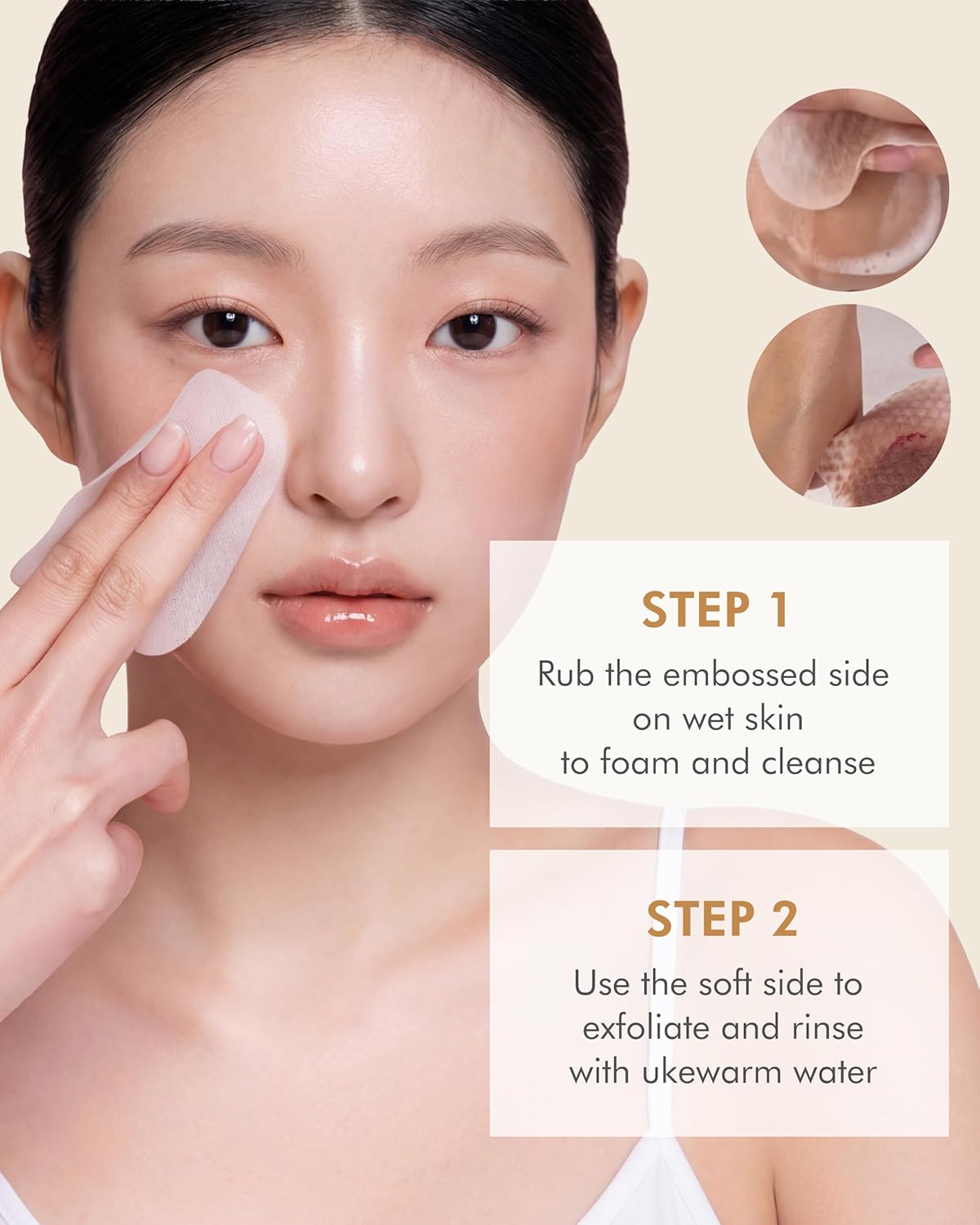 DERMAL Rice Bubble Cleansing Pad – Makeup Remover Bubble Pads - Exfoliating and Hydrating Cleansing Pad with Korean Rice Bran Water, AHA, BHA, PHA, Fresh Green Citrus Scent, 80pads - Image 6