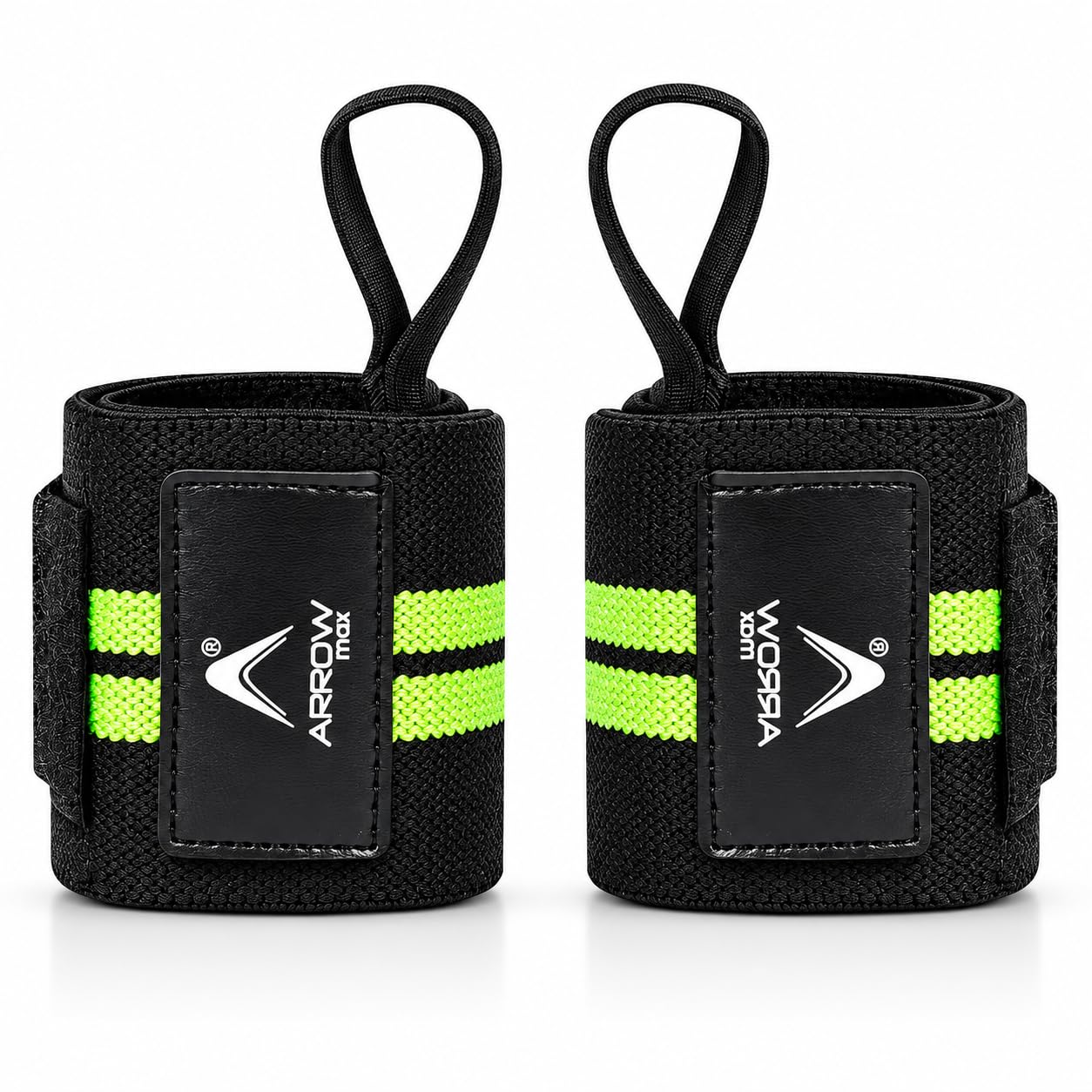 arrowmax wrist wraps for gym & weightlifting | adjustable wrist support straps for men & women | heavy lifting, workout, strength training, powerlifting & fitness