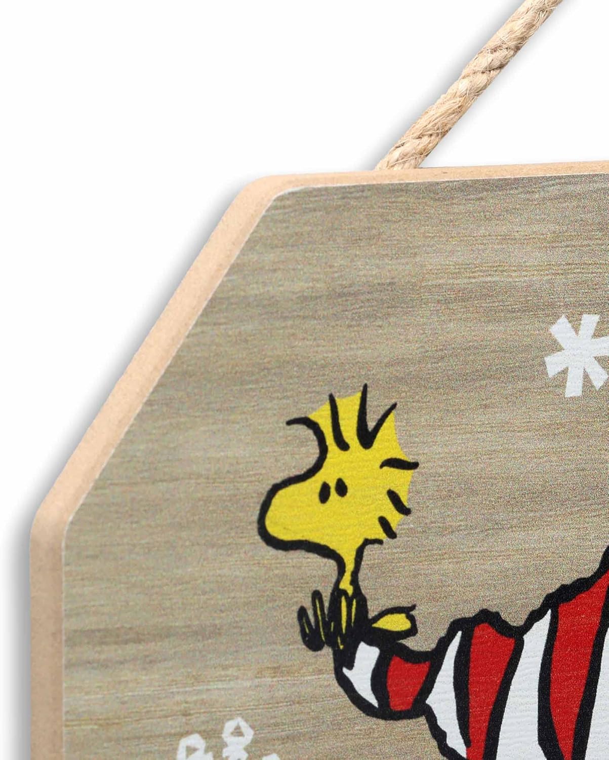 Peanuts Snoopy and Woodstock Warm Wishes Winter Hanging Wood Wall Decor - Fun Snoopy Christmas Sign for Home Decorating - Image 4