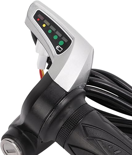 Miniatura 7 de SUNGOOYUE 1 par de empuñaduras de acelerador de bicicleta eléctrica, perilla de control de velocidad universal, mango de acelerador giratorio de