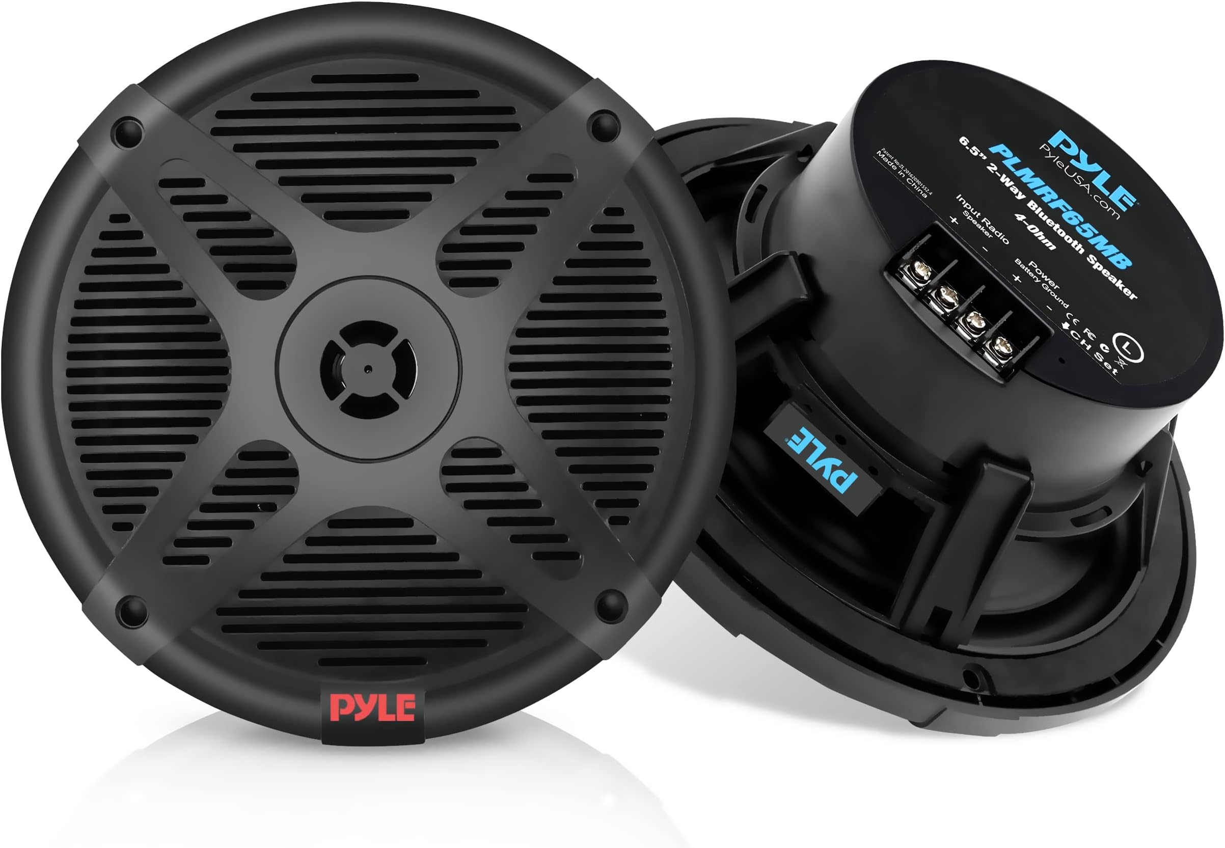 Pyle 6.5 Inch 2way Marine Speakers IPX4 Waterproof and