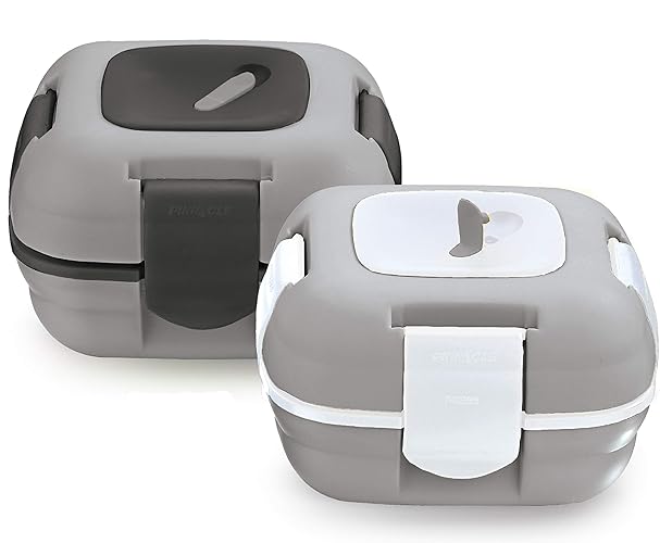 Pinnacle Insulated Leak Proof Lunch Box - Thermal Lunch Container With NEW Heat Release Valve 16 oz ~Set of 2~ Blue-Green