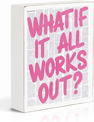 Putuo Decor Letrero de madera con texto en inglés What If It All Workout (What If It All Workout) para decoración de habitación, estilo periódico