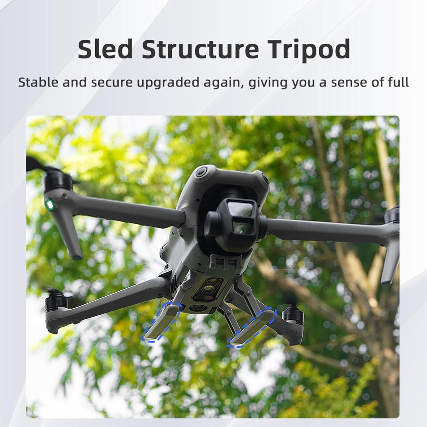 AIR 3 Quick-Detach Foldable Height Enhancement Tripod,RC Drone Leg Landing Gear Extension Feet Support Stand Compatible for DJI AIR 3 Drone Accessories - Image 3