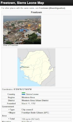 Freetown, Sierra Leone Offline Map: PLACE STARS – vue 7
