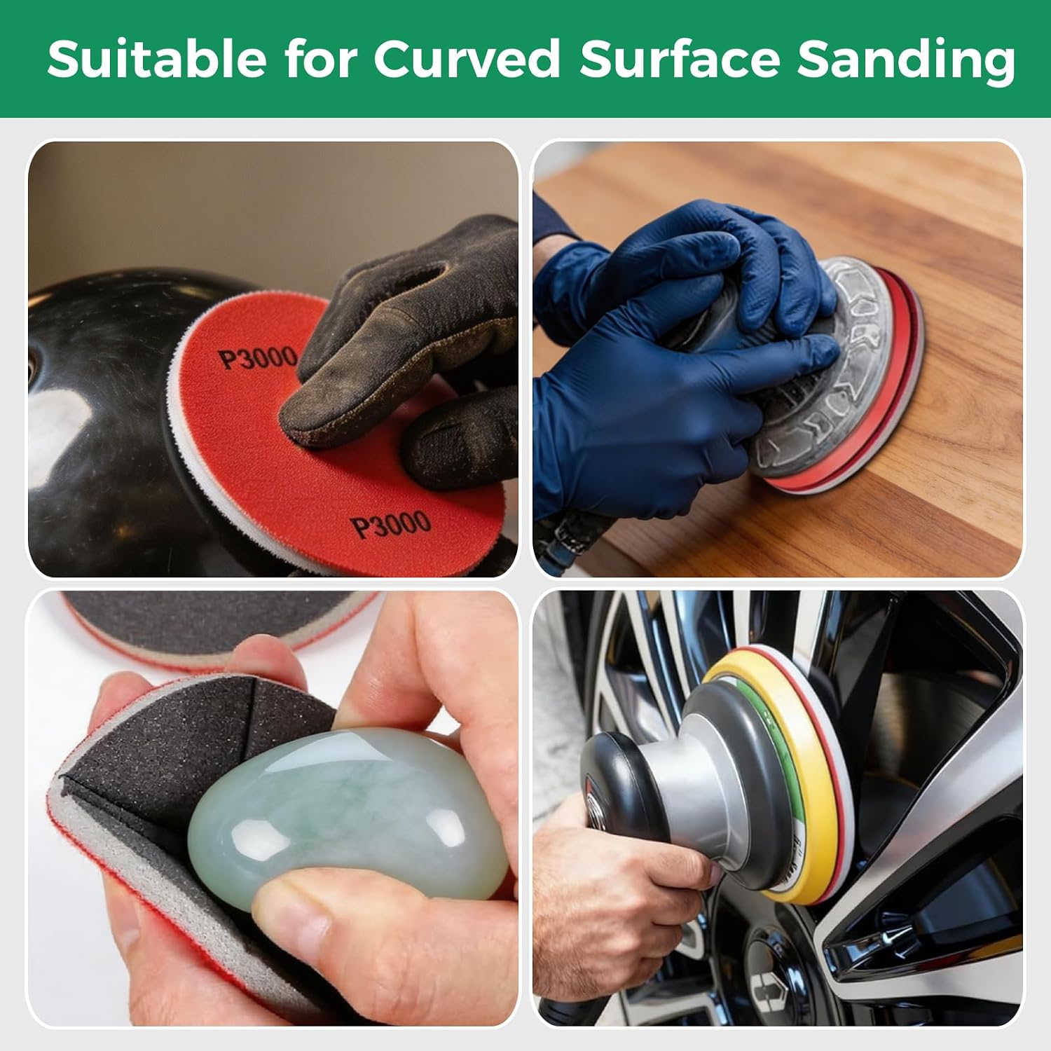 13 PCS Bowling Sanding Pads 400-5000 Grit - 11 Precision Grits with Extra 3000/4000 - Flexible Sponge Sanding Blocks for Ball Surface Maintenance & Lane Conditioning