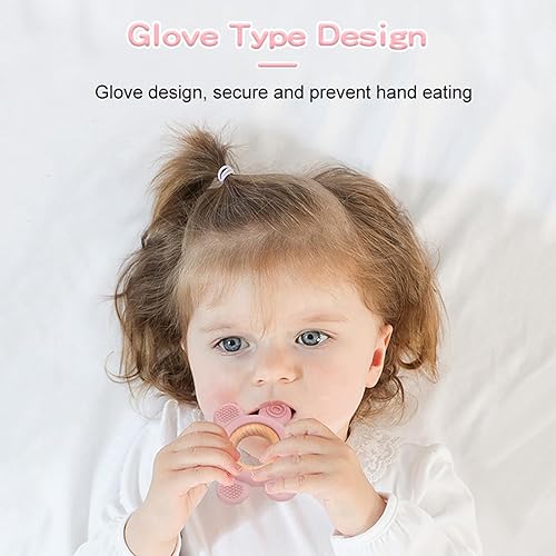 Miniatura 3 de Petal Baby Mordedor Juguetes de dentición para bebés de 6 meses en adelante, juguete de dentición de silicona anti caída, chupetes mordedores de