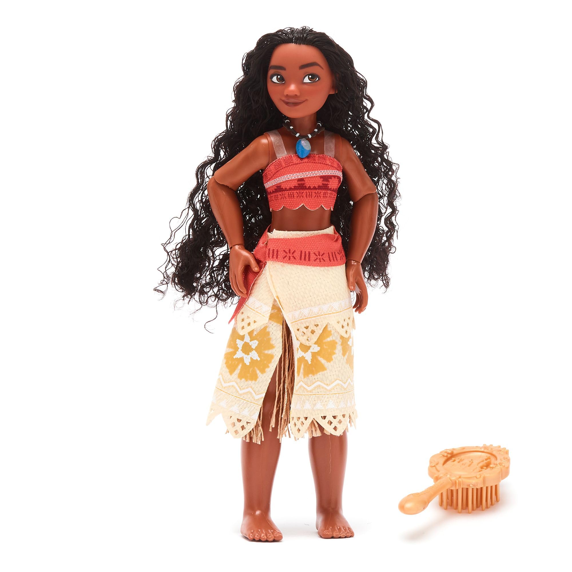 Disney Store Official - Vaiana - Klassische Puppe - 26 cm/10" - Voll bewegliche Disney Prinzessinnen Puppe im klassischen Outfit - Mit Spielzeughaarbürste - Ab 3 Jahren geeignet