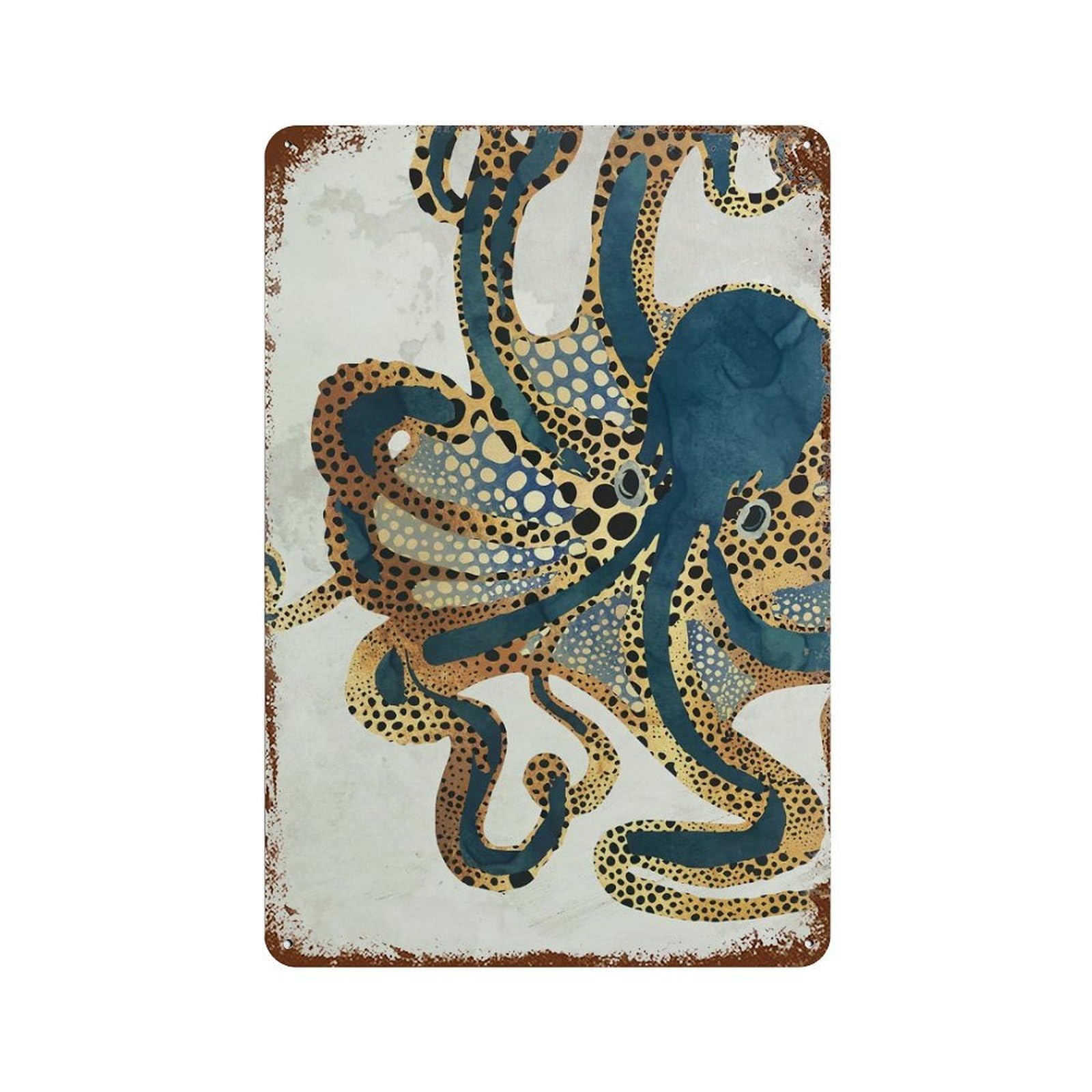 Underwater Dream VI Rustic Tin Plaque 11.8"x7.9", for Pub, Kitchen And Man Cave Decor, Vintage Wall Decor
