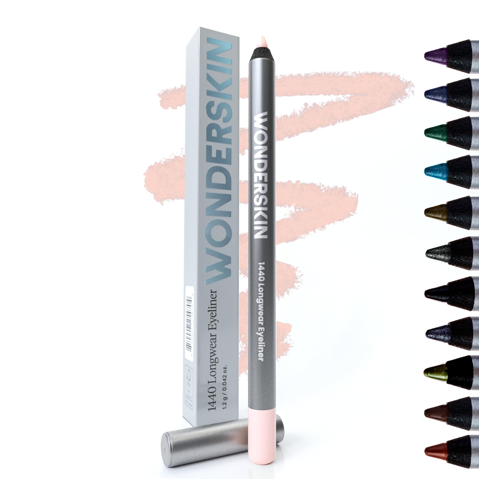 Wonderskin 1440 Eyeliner a Lunga Durata, Eyeliner Impermeabile, Matita Eyeliner a Lunga Durata, Trucco Occhi a Prova Di Sbavature (Glassatura)