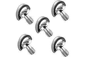 5-Pack Stainless Steel D-Shaft D-Ring Tripod Screws