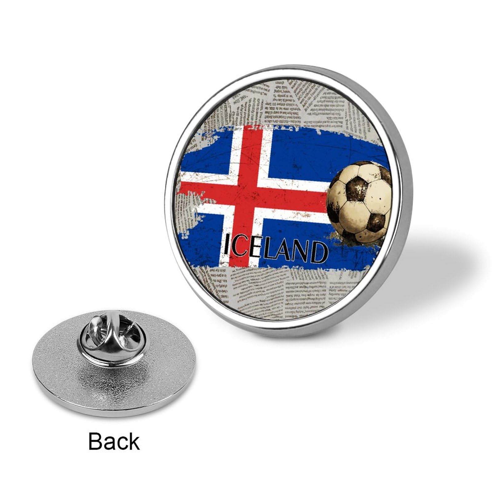 Emaille-Anstecknadeln, Motiv: Island-Flagge, Fußball-Anstecknadeln für Rucksäcke, Sport-Fans, Hutnadeln, Gedenk-Nationalflaggen, benutzerdefinierte Knöpfe, künstlerisches Mode-Accessoire