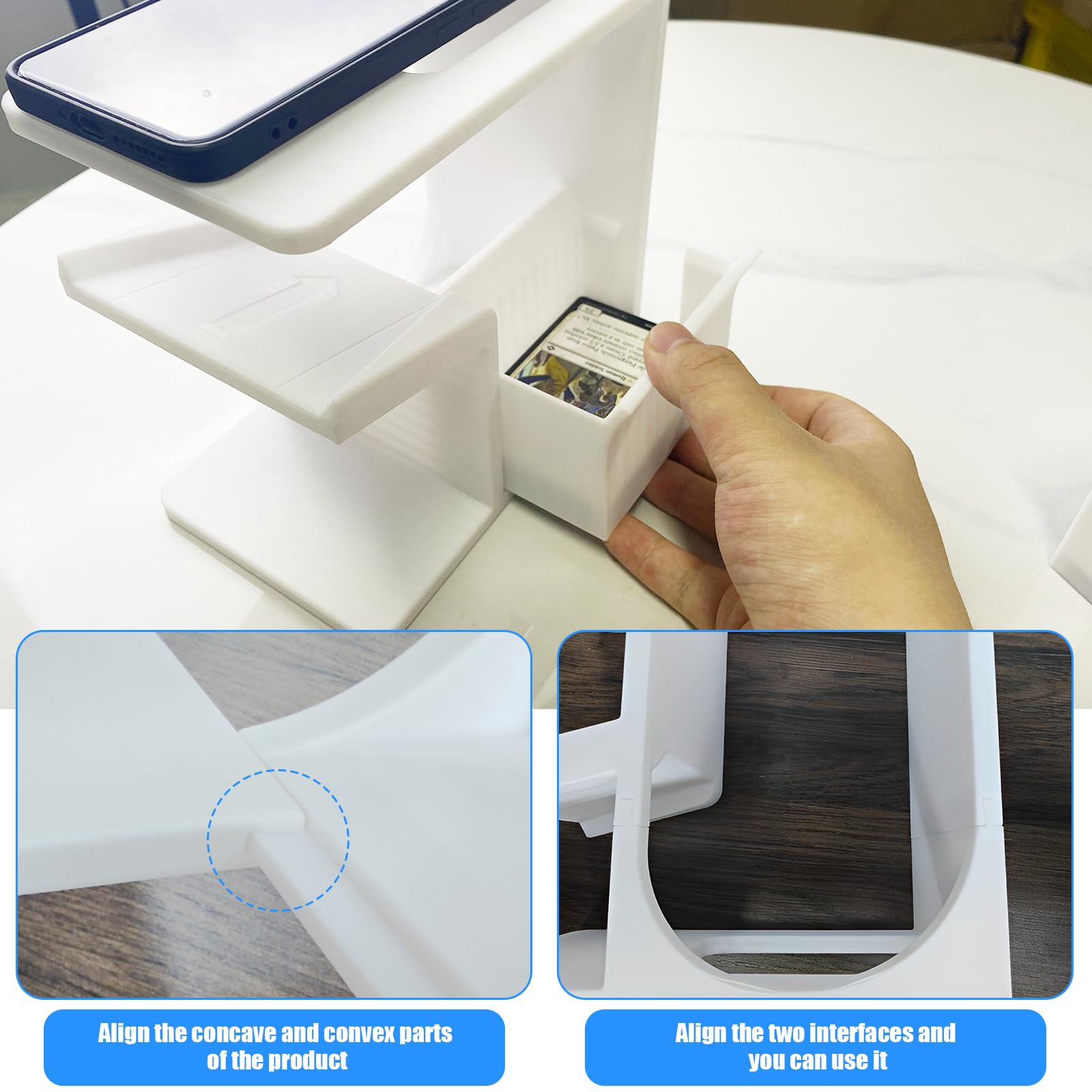 Scanstand für Sammelkarten Scannerständer, Trading Card Scanner Ständer Einfaches Scannen Von MTG Karten Tragbarer Sportkarten Halter Schnell Scannen Preisüberprüflich Kompatibel mit Dem Mana Box