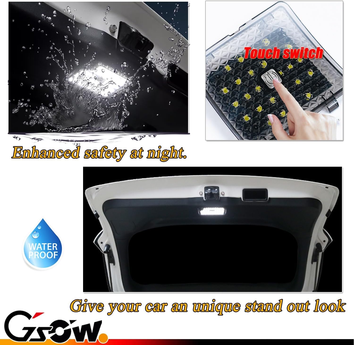 Rear LED Cargo Lights for Suba-ru Forester 2013-2018, Suba-ru Crosstrek 2013-2018, Super Bright Trunk Lamps, LED Luggage Compartment Light Suba-ru accessories