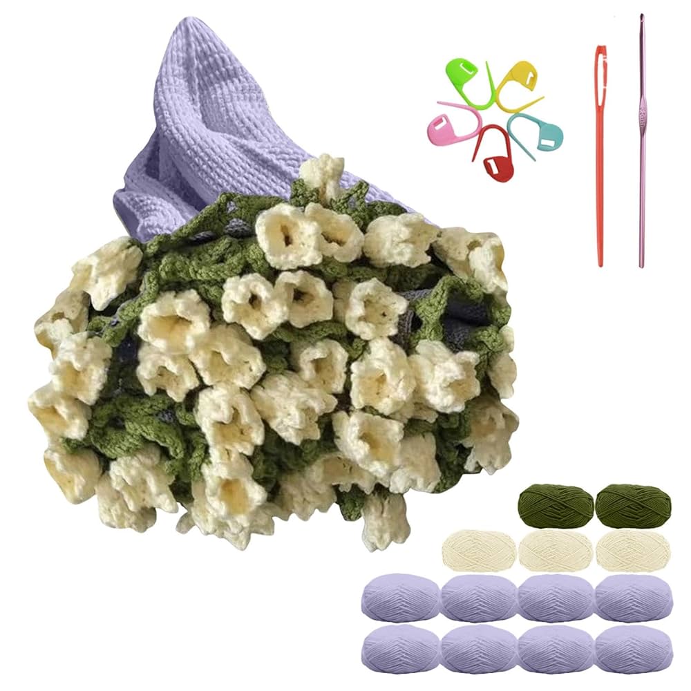 Amazon | 手編みの花束ブランケット DIY キット 12 プレミアム