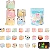 Square Cat Series Blind Pack Random Design Cat Blind Box Figures Collectible Toys Cute Mystery Box Home Decorations Holiday Birthday Gifts 5PCs in one Bag