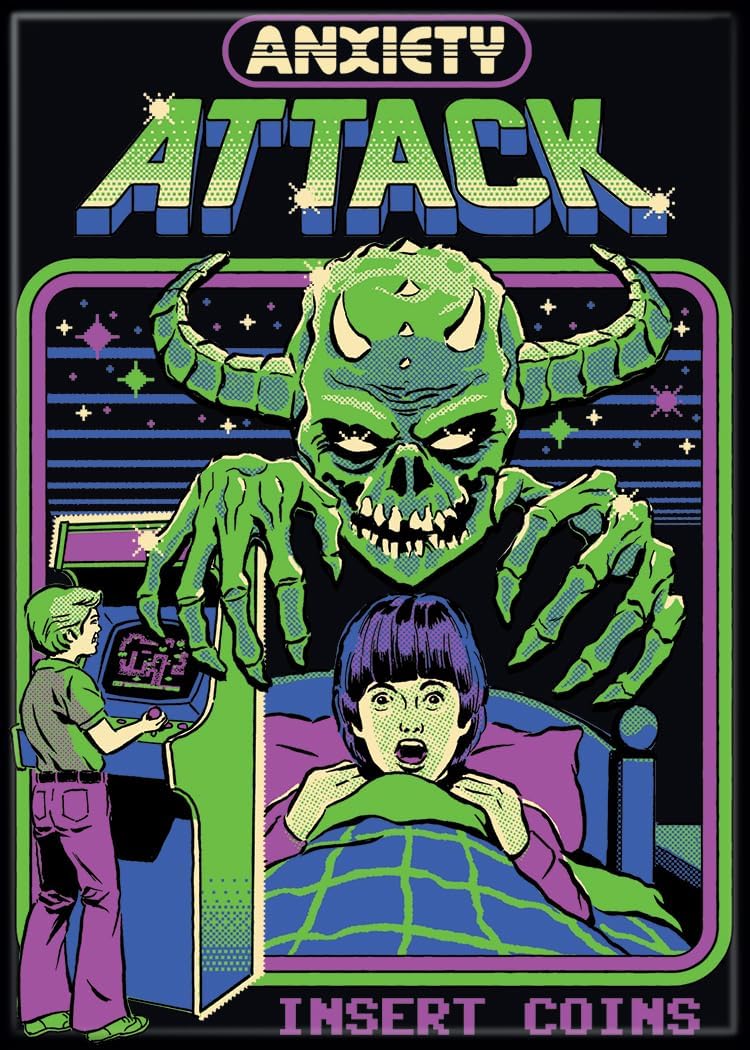 Ata-Boy Steven Rhodes Anxiety Attack 2.5" x 3.5" Magnet for Refrigerators and Lockers