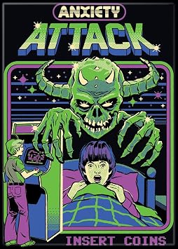 Ata-Boy Steven Rhodes Anxiety Attack 2.5" x 3.5" Magnet for Refrigerators and Lockers