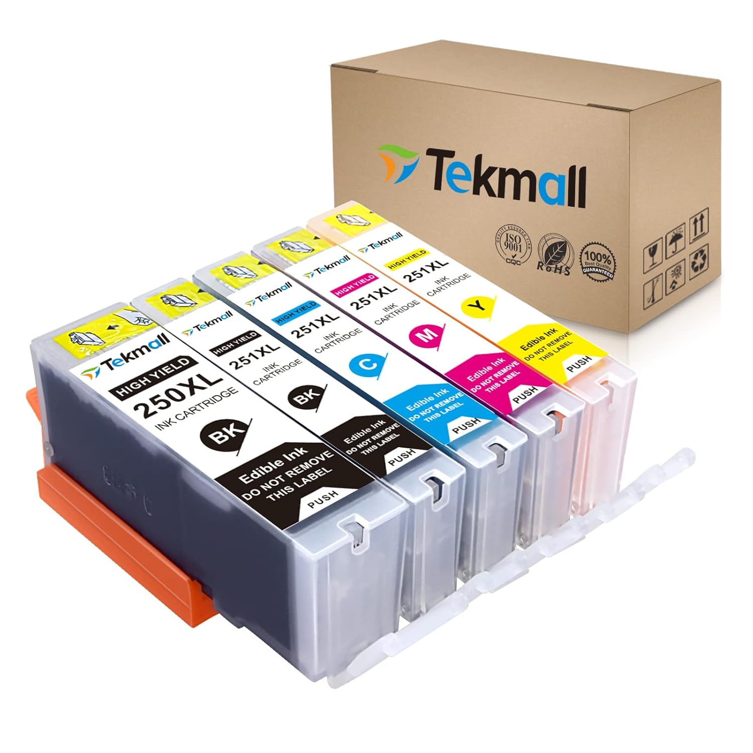 Tekmall Compatible C A K E Ink Cartridges PGI-250XL CLI-251XL 250 Ink 251 Ink Use for Pixma MX922 MG5520 MG6620 MG5420 MG5620 MG6320 MG6420 MG7120 MG7520 MX722 iP7220 iP8720 iX6820 Tekmall Compatible C A K E Ink Cartridges PGI-250XL CLI-251XL 250 Ink 251 Ink Use for Pixma MX922 MG5520 MG6620 MG5420 MG5620 MG6320 MG6420 MG7120 MG7520 MX722 iP7220 iP8720 iX6820