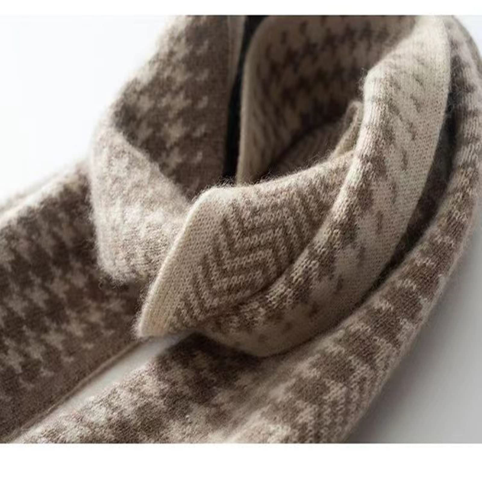 MOGSA Foulard en cachemire synthétique tricoté jacquard pour femme - Écharpe chaude unisexe en imitation cachemire