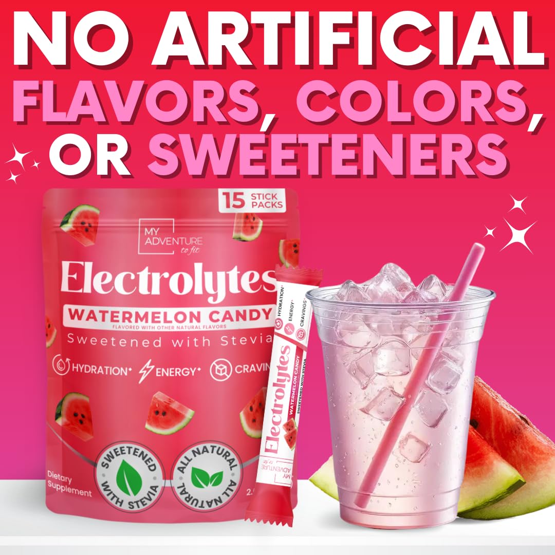 Electrolytes Powder Packets – Watermelon Sugar Free Hydration Drink Mix — Amazon image 3